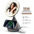3-in-1 Makeup Mirror with Bluetooth Speaker & 15W Wireless Charger