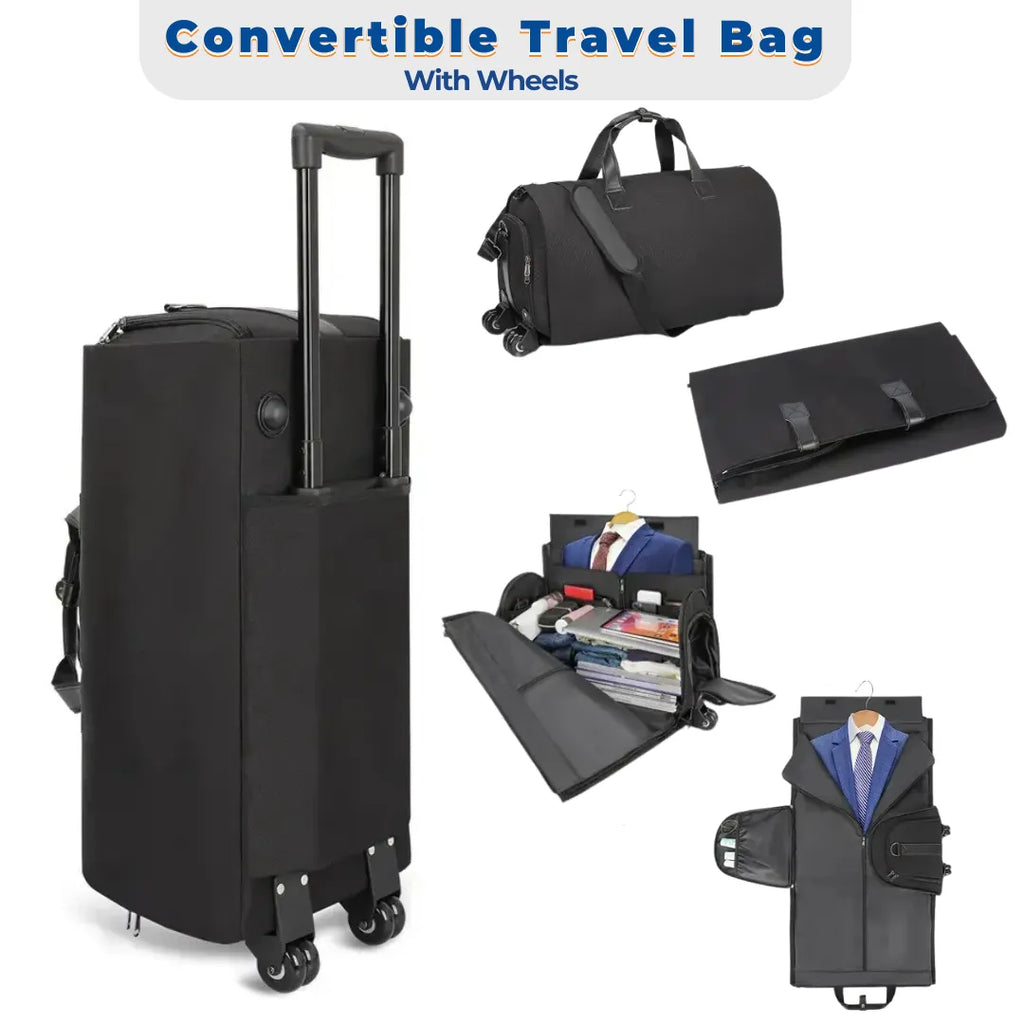 Convertible Duffle Wheeled Trolley Garment Bag