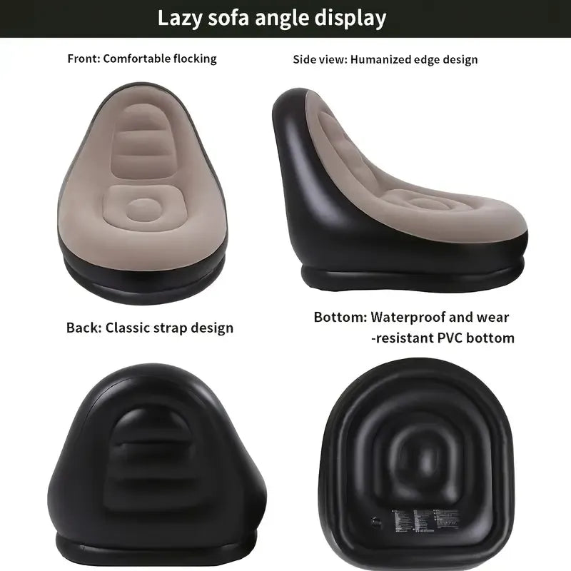 Inflatable Sofa with Footrest With  Free Electric Inflator