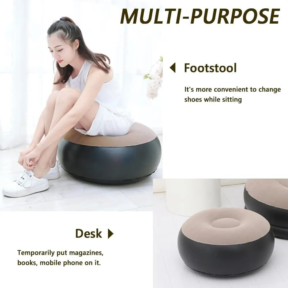 Inflatable Sofa with Footrest With  Free Electric Inflator