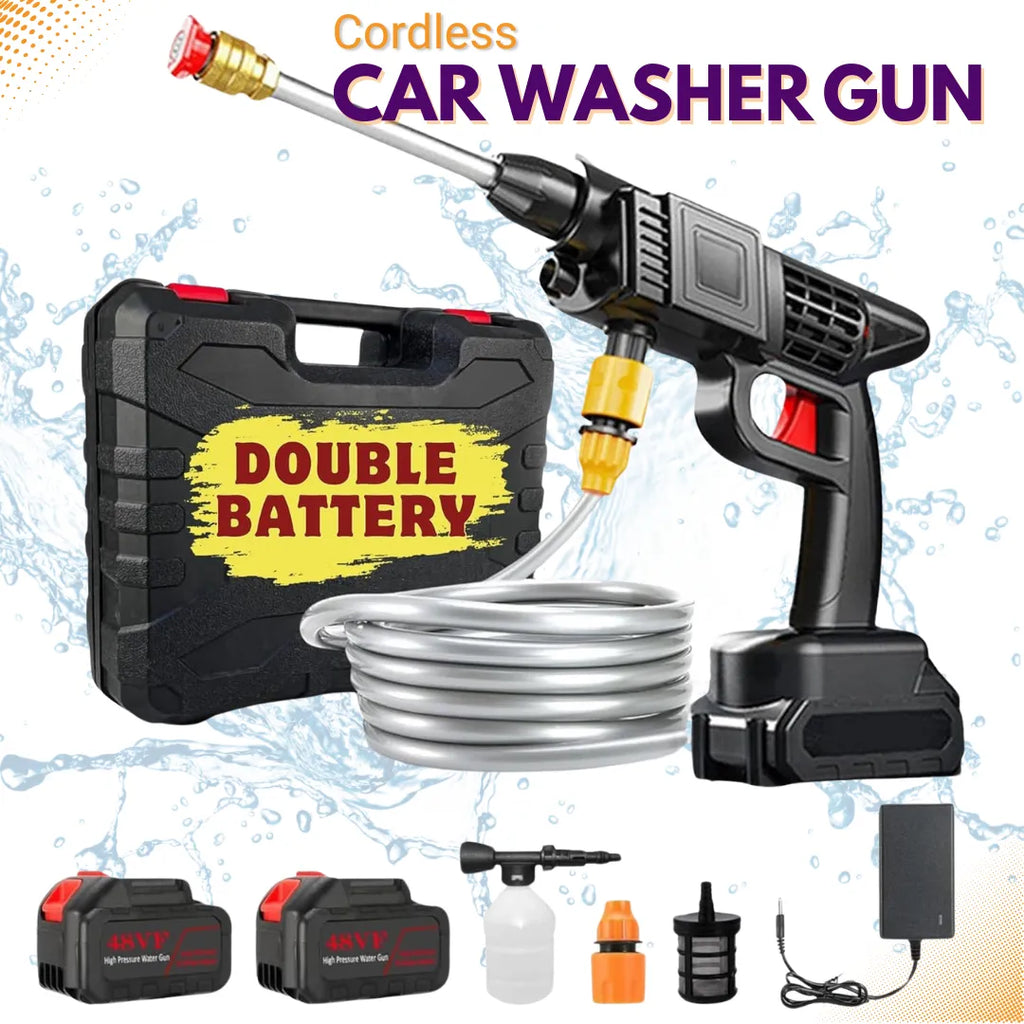 Wireless Car Washer Gun (Double Battery Included)