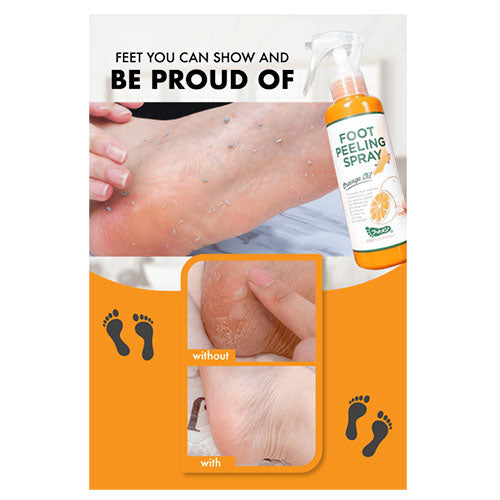 Foot Peeling Spray with Orange Oil Essence for Dead Skin Exfoliation