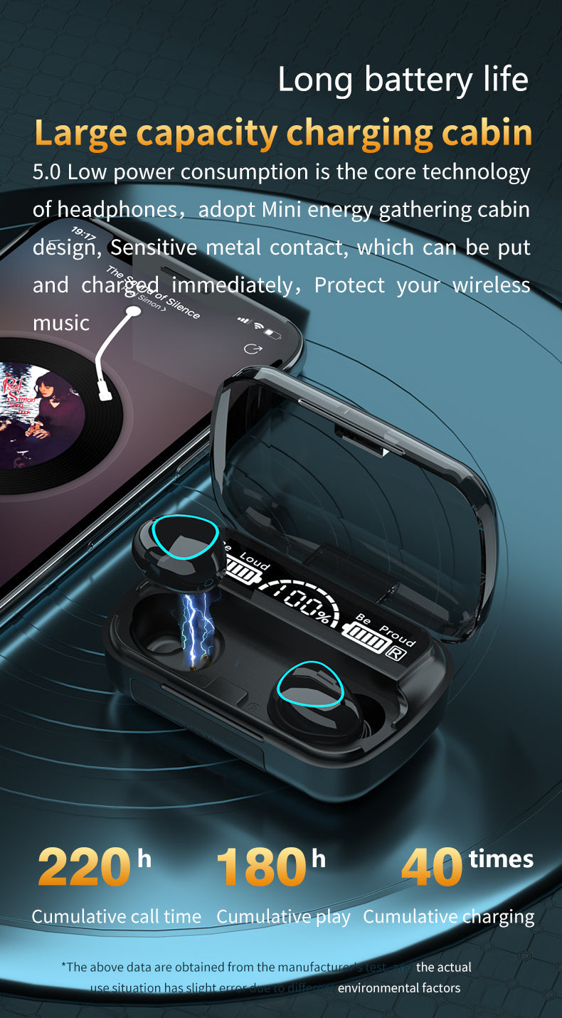 M10 TWS Wireless Earphone Touch Bluetooth Earplugs