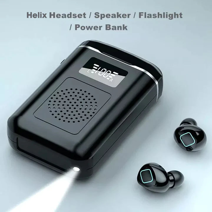 Helix M6 4-in-1 Travel Kit (Earbuds, Speaker, Flashlight, Powerbank)